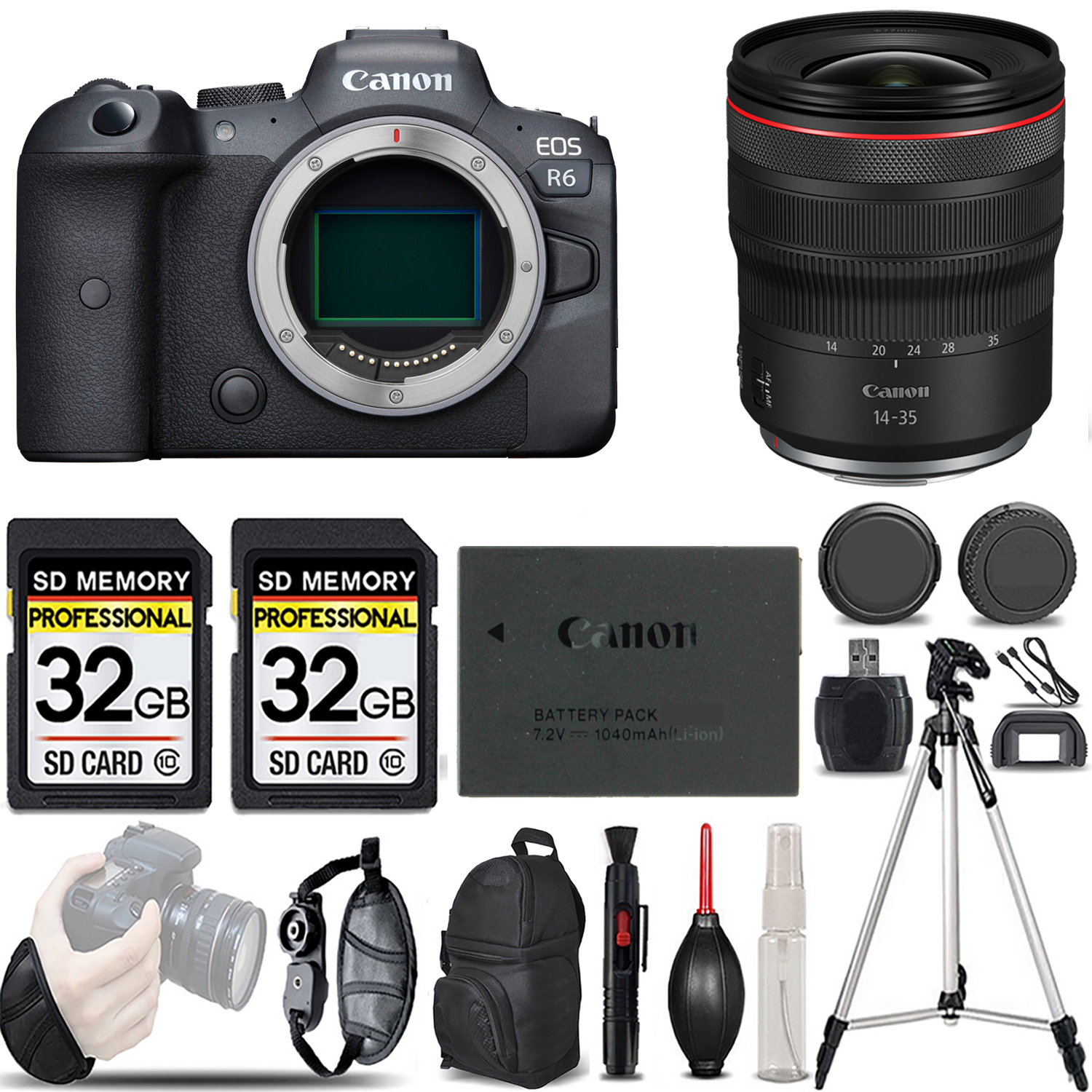 EOS R6 Mirrorless Camera + 14- 35mm f/4 L IS USM Lens - LOADED KIT *FREE SHIPPING*