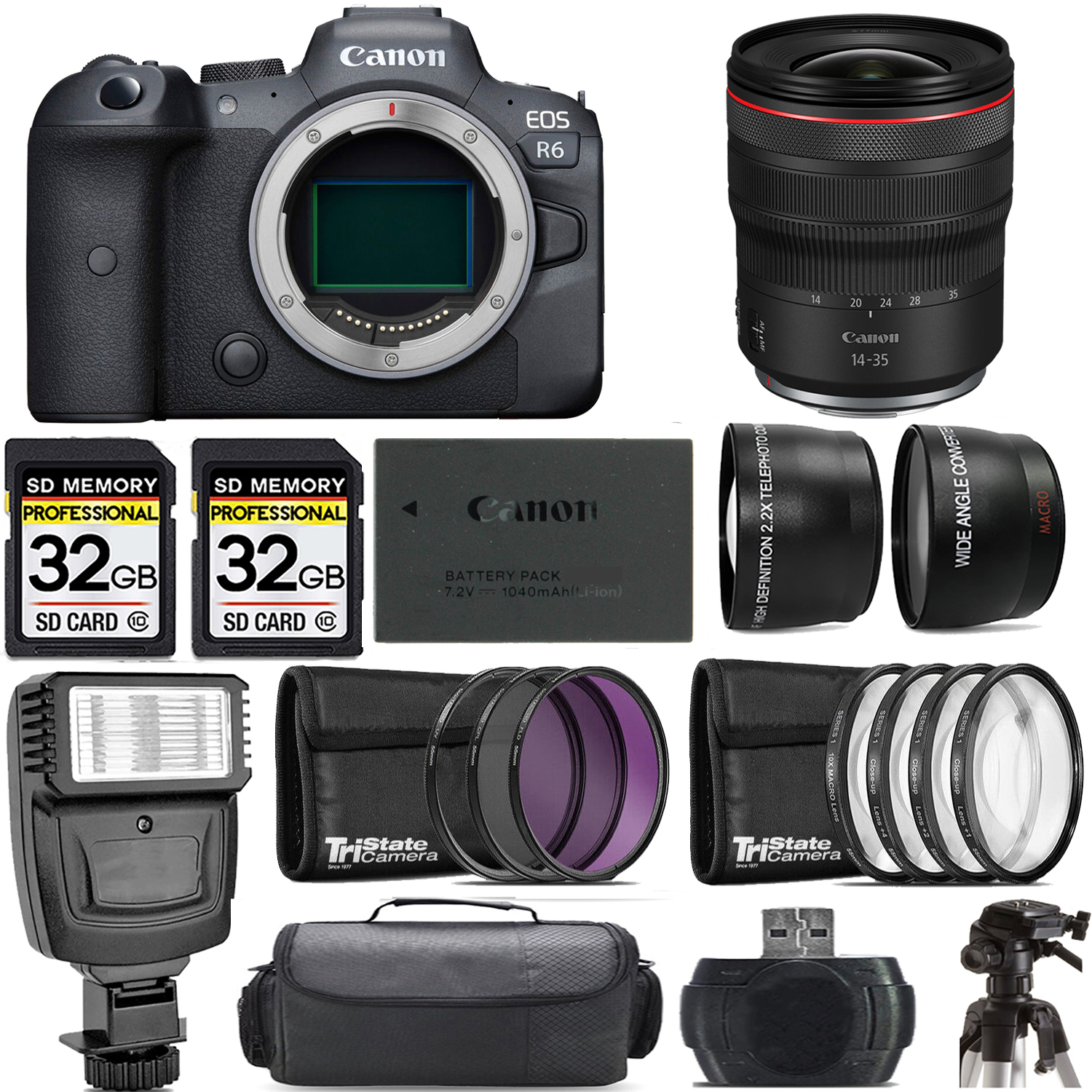 EOS R6 Mirrorless Camera + 14- 35mm f/4 L IS USM Lens + Flash - Kit *FREE SHIPPING*