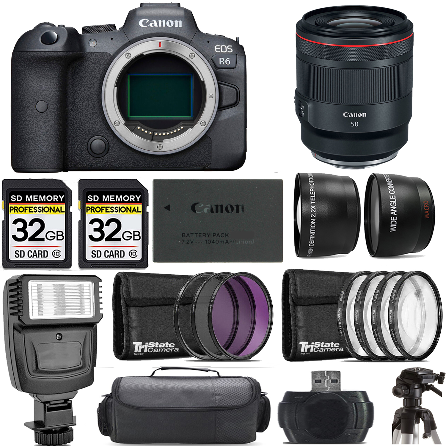 EOS R6 Mirrorless Camera + 50mm f/1.2 L USM Lens + Flash - Kit *FREE SHIPPING*