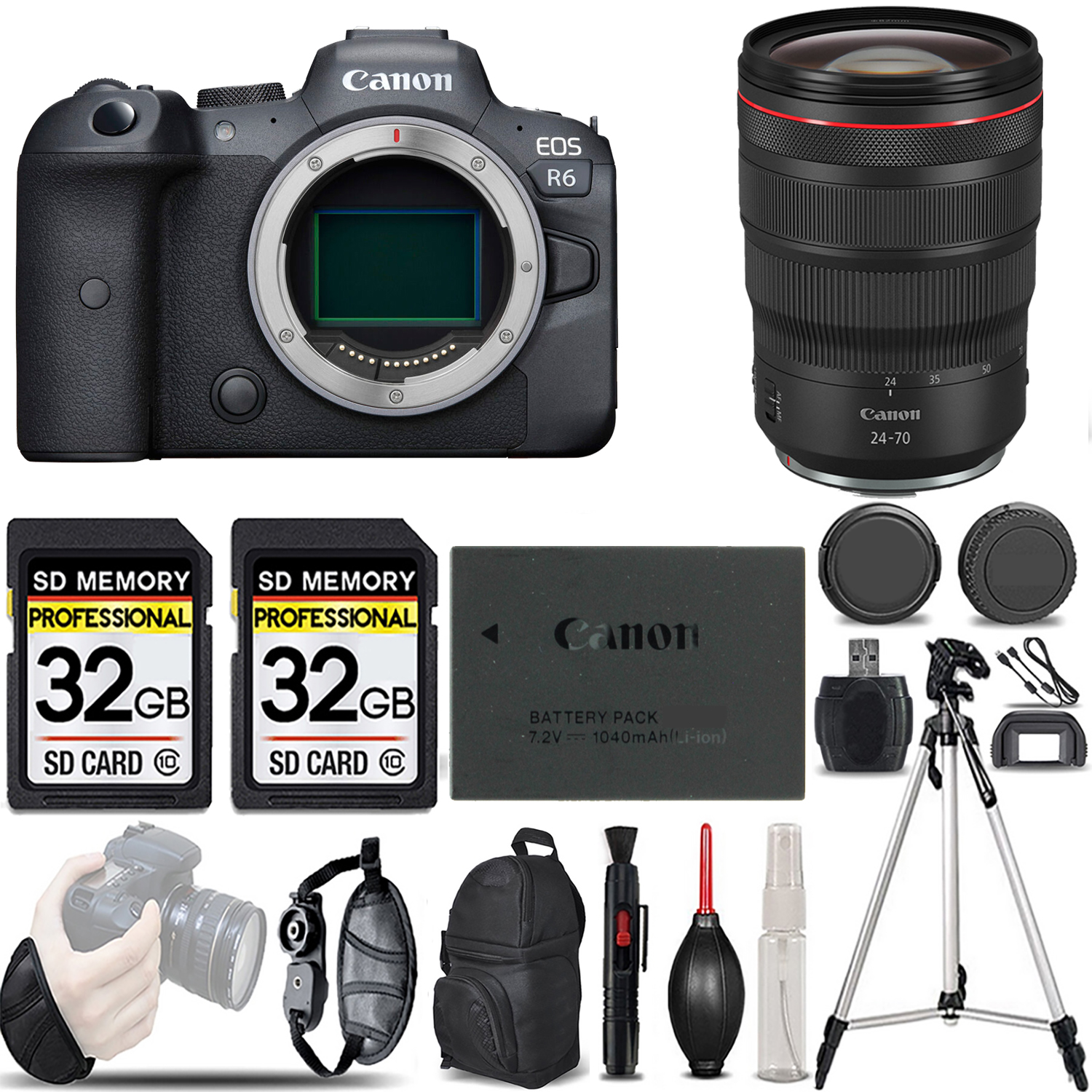 EOS R6 Mirrorless Camera + 24-70mm f/2.8 L IS USM Lens - LOADED KIT *FREE SHIPPING*
