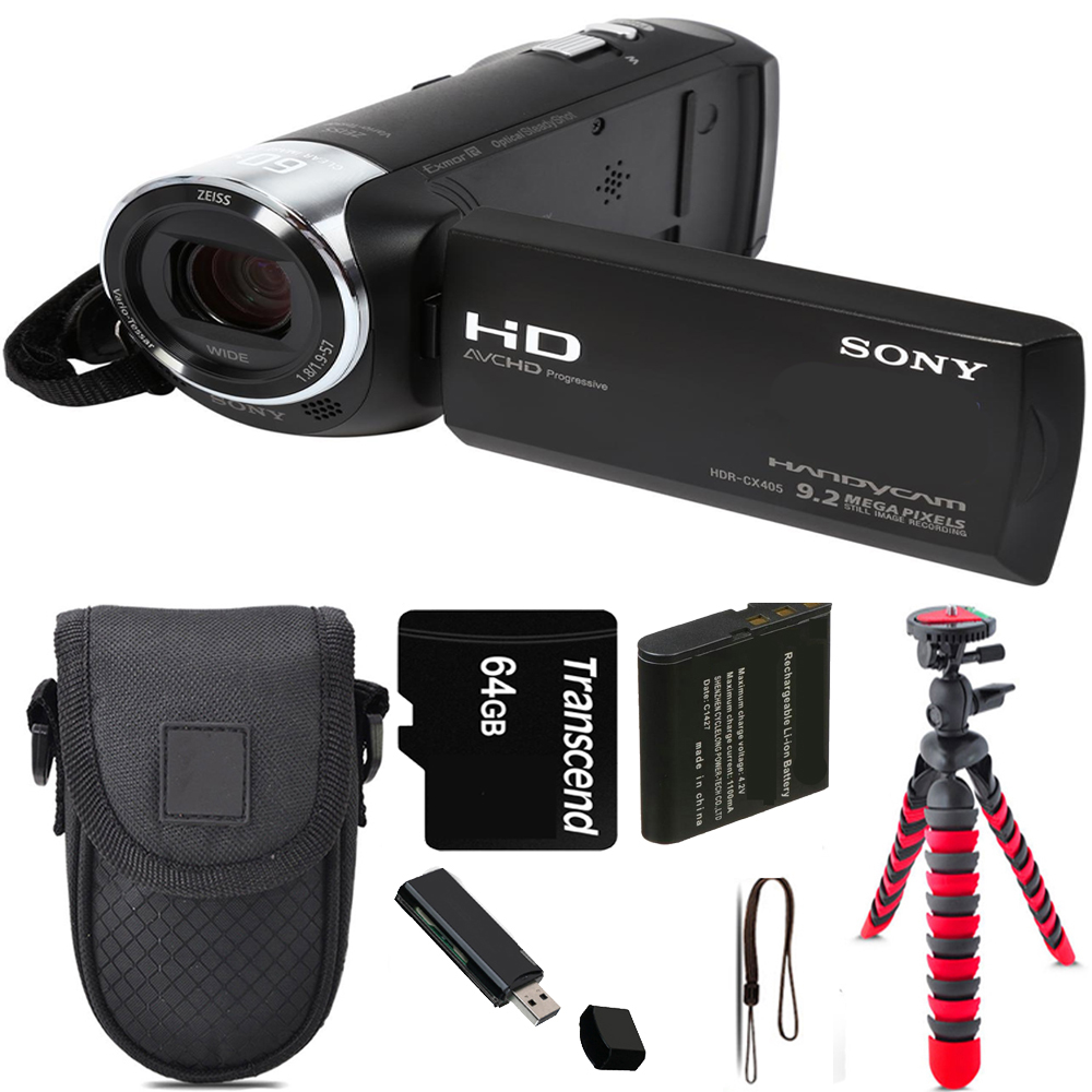 HDR-CX405 HD Handycam + Tripod + Case - 64GB Kit *FREE SHIPPING*