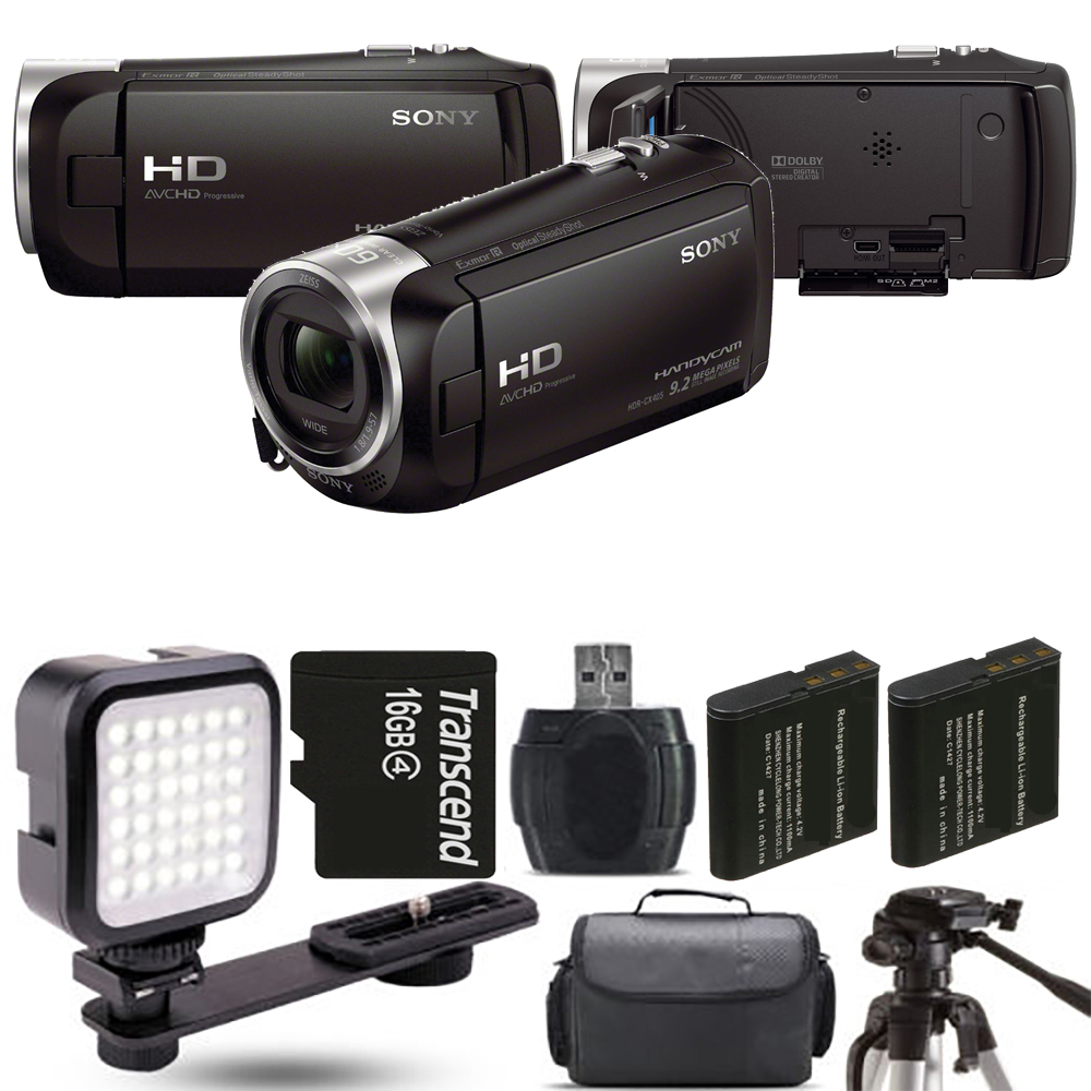 HDR-CX405 HD Handycam + Extra Battery + LED - 16GB Kit *FREE SHIPPING*