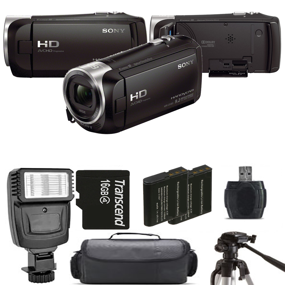 HDR-CX405 HD Handycam + Extra Battery + Flash - 16GB Kit *FREE SHIPPING*