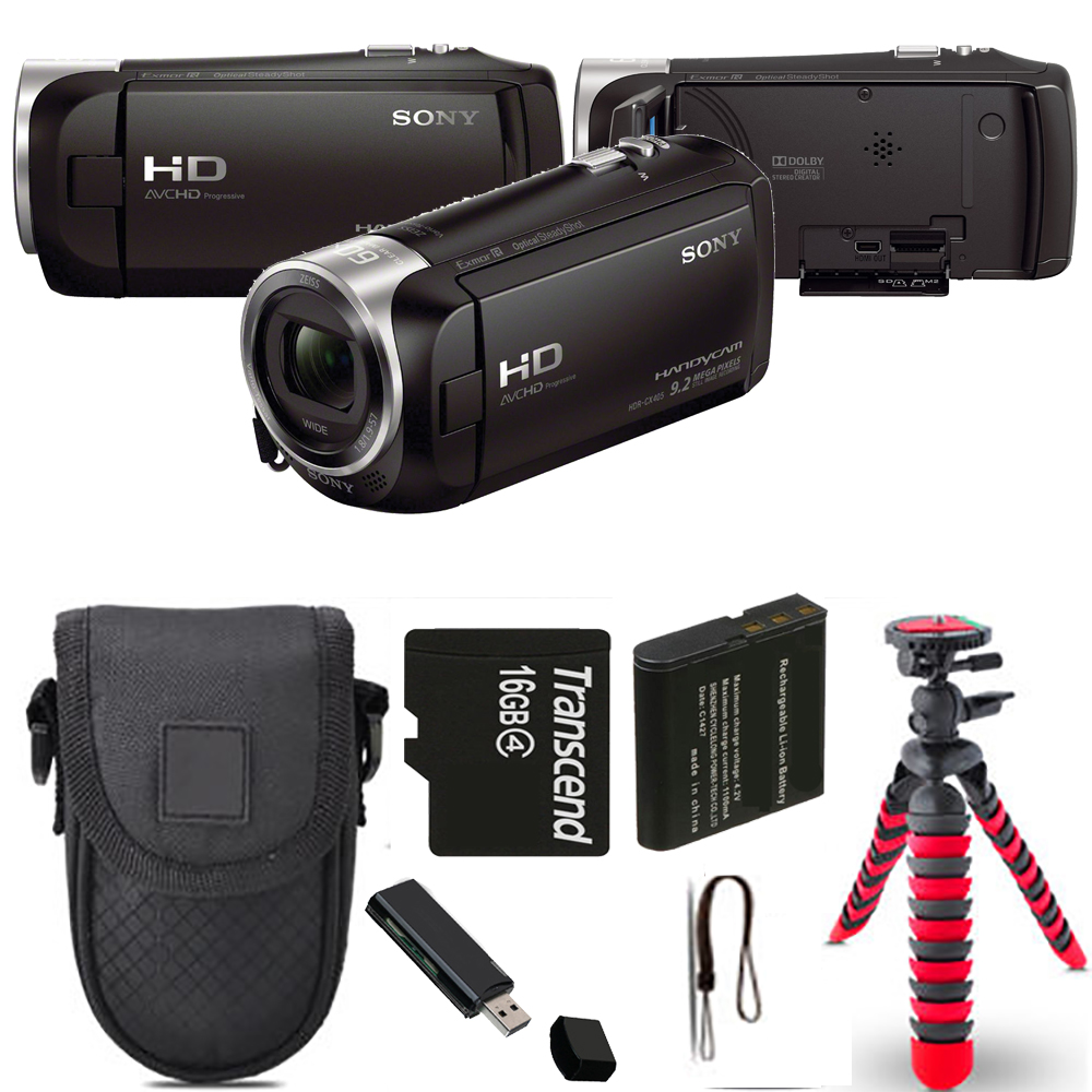 HDR-CX405 HD Handycam + Spider Tripod + Case - 16GB Kit *FREE SHIPPING*