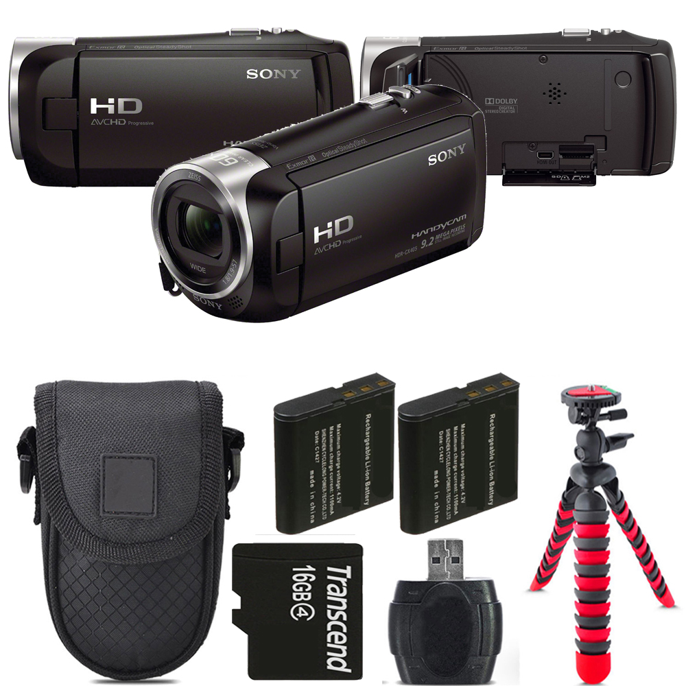 HDR-CX405 HD Handycam + Extra Battery + Tripod + Case -16GB Kit *FREE SHIPPING*