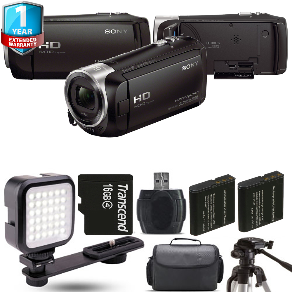 HDR-CX405 HD Handycam + Extra Battery + 1 Year Extended Warranty - 16GB *FREE SHIPPING*