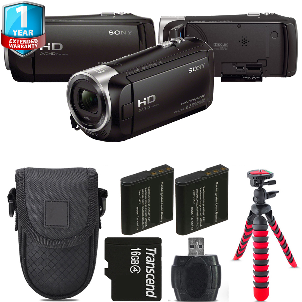 HDR-CX405 HD Handycam + Extra Battery + 1 Year Extended Warranty + 16GB *FREE SHIPPING*