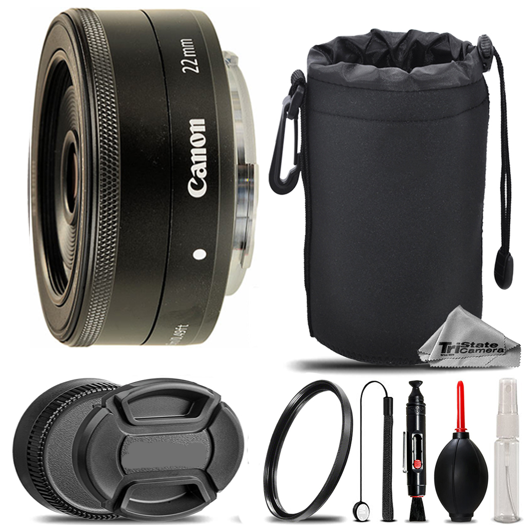 カメラ レンズ(単焦点) CANON | EF-M 22mm f/2 STM Lens + UV Filter + Hood + Lens Pouch 