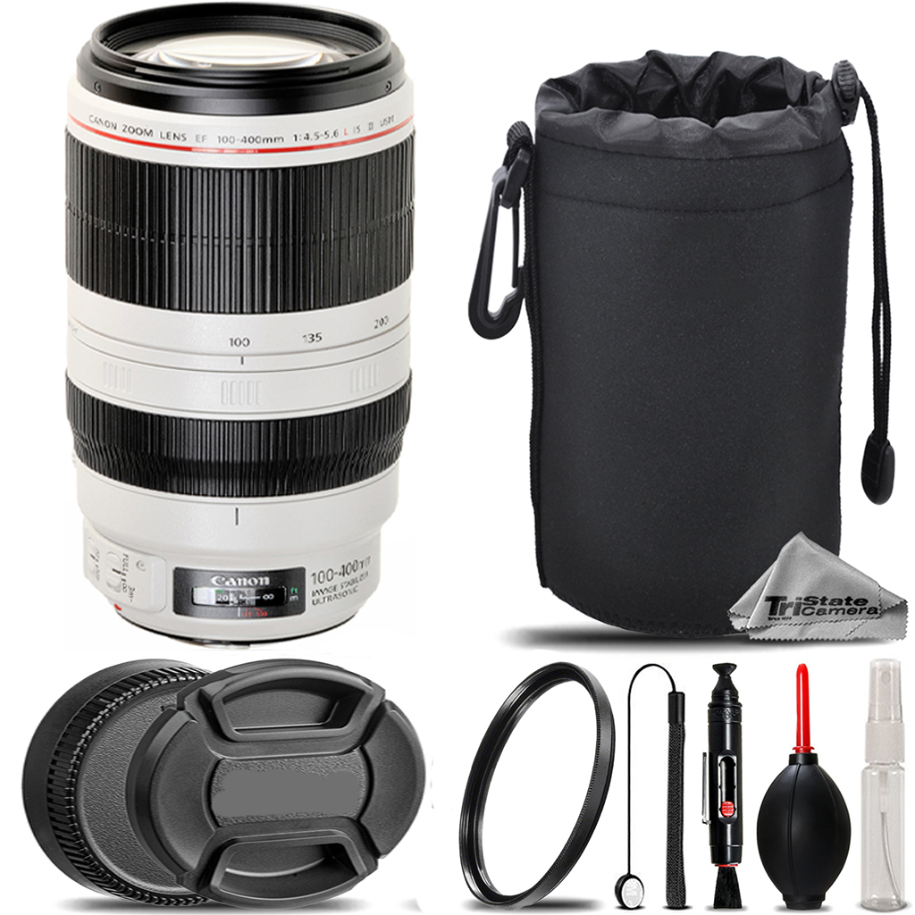 EF 100- 400mm IS II USM Lens + UV Filter +  Hood + Lens Pouch - Basic Kit (9524B002) *FREE SHIPPING*