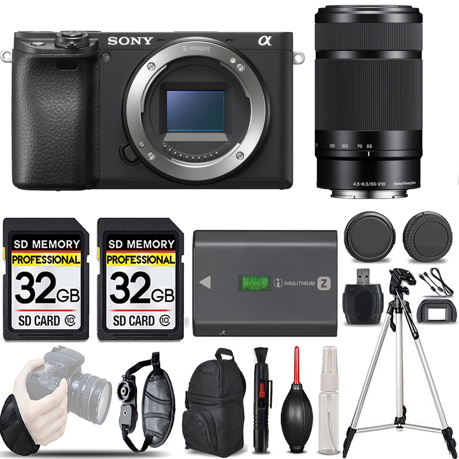 a6400 Mirrorless Camera + 55-210mm f/4.5-6.3 OSS Lens - LOADED KIT (ILCE-6400/B) *FREE SHIPPING*