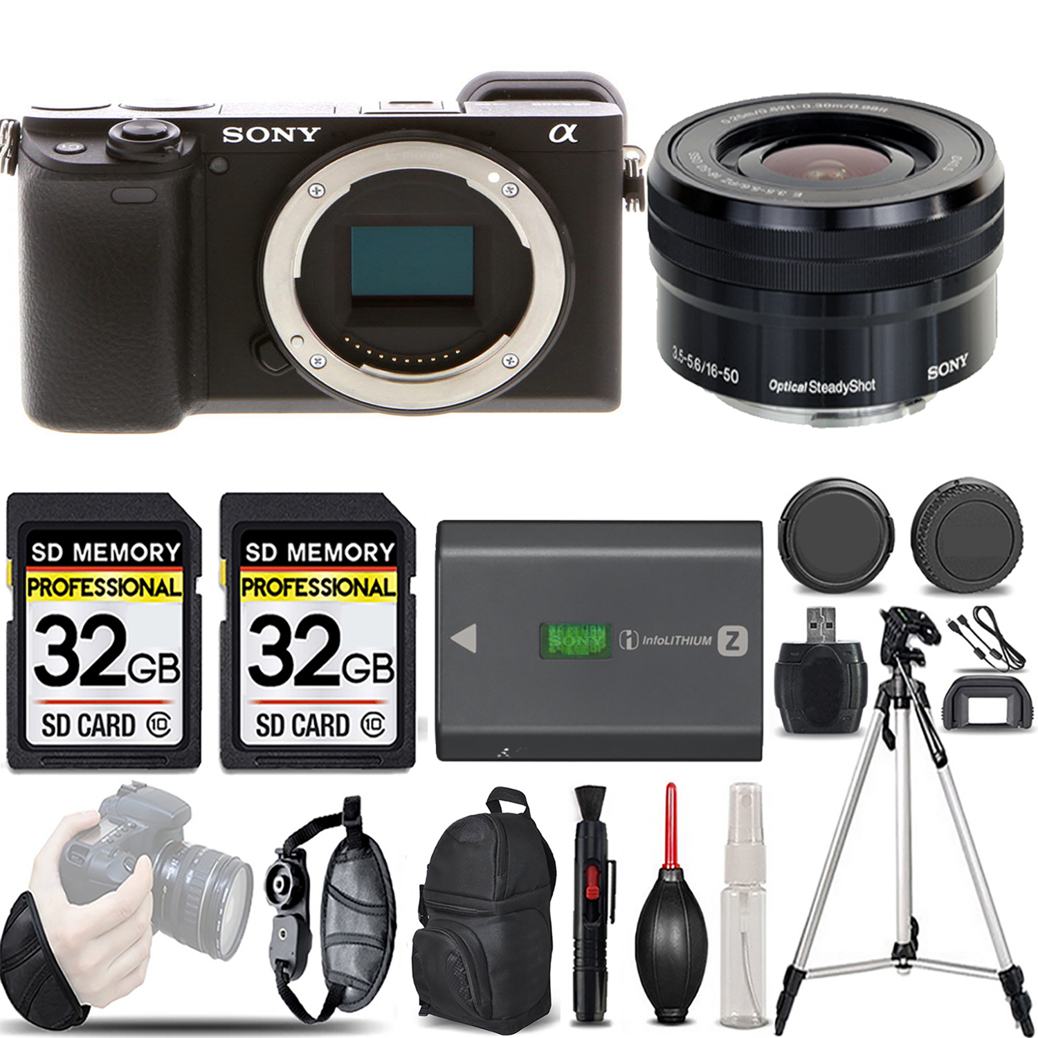 a6400 Mirrorless Camera + 16-50mm f/3.5-5.6 OSS Lens - LOADED KIT (ILCE-6400/B) *FREE SHIPPING*