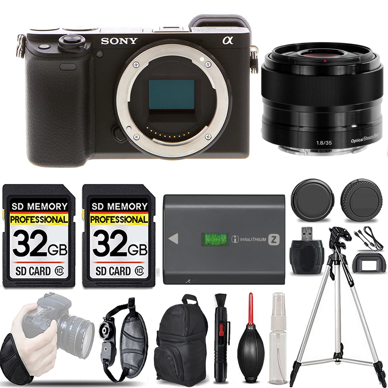 a6400 Mirrorless Camera + 35mm f/1.8 OSS Lens - LOADED KIT (ILCE-6400/B) *FREE SHIPPING*