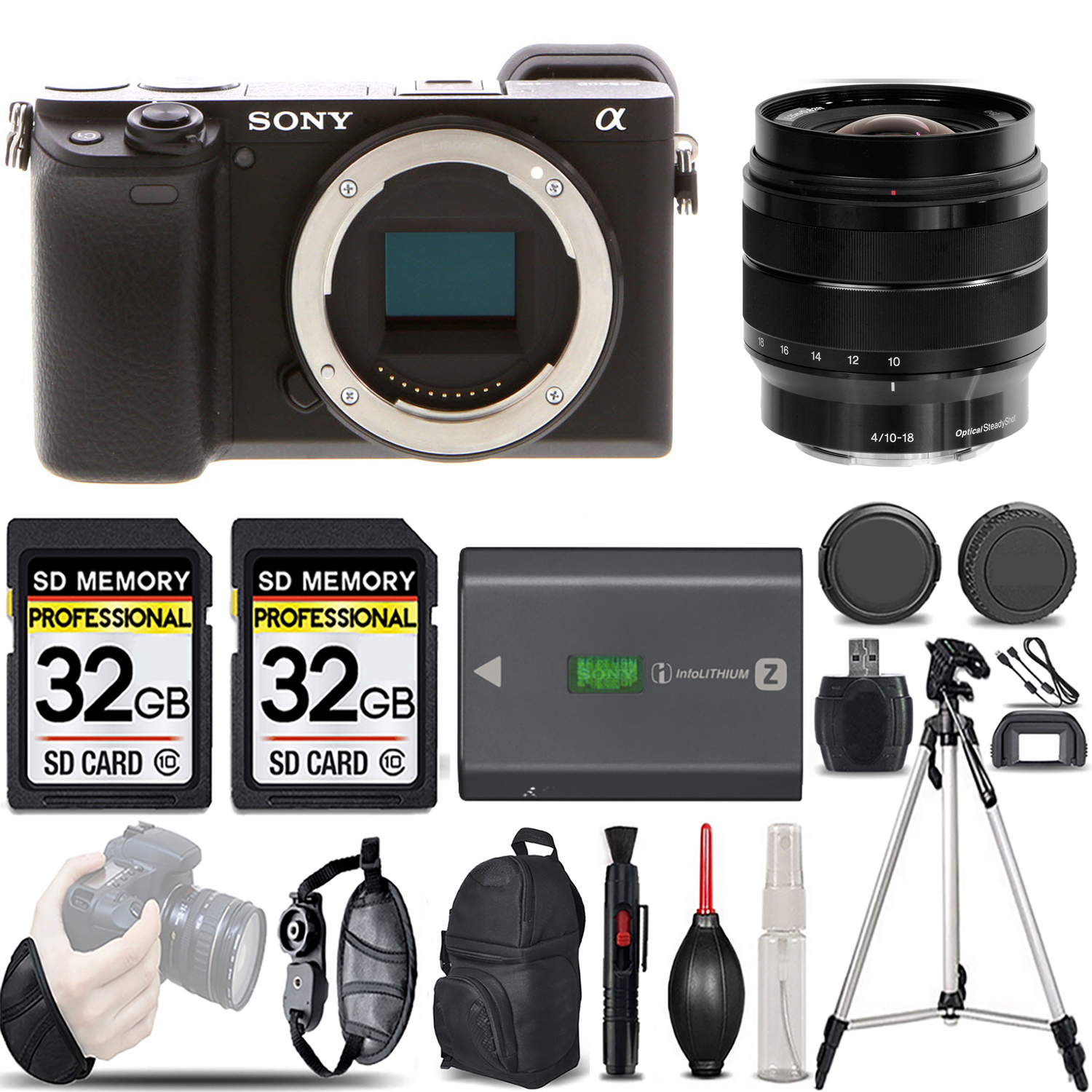 a6400 Mirrorless Camera + 10-18mm f/4 OSS Lens - LOADED KIT (ILCE-6400/B) *FREE SHIPPING*