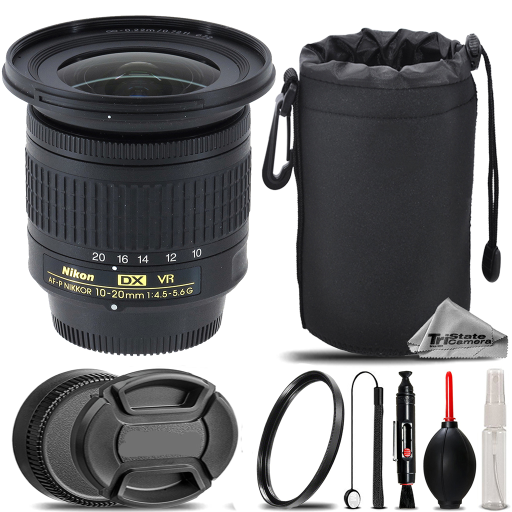 AF-P DX 10-20mm VR Lens + UV Filter +  Hood + Lens Pouch - Basic Kit (20067) *FREE SHIPPING*