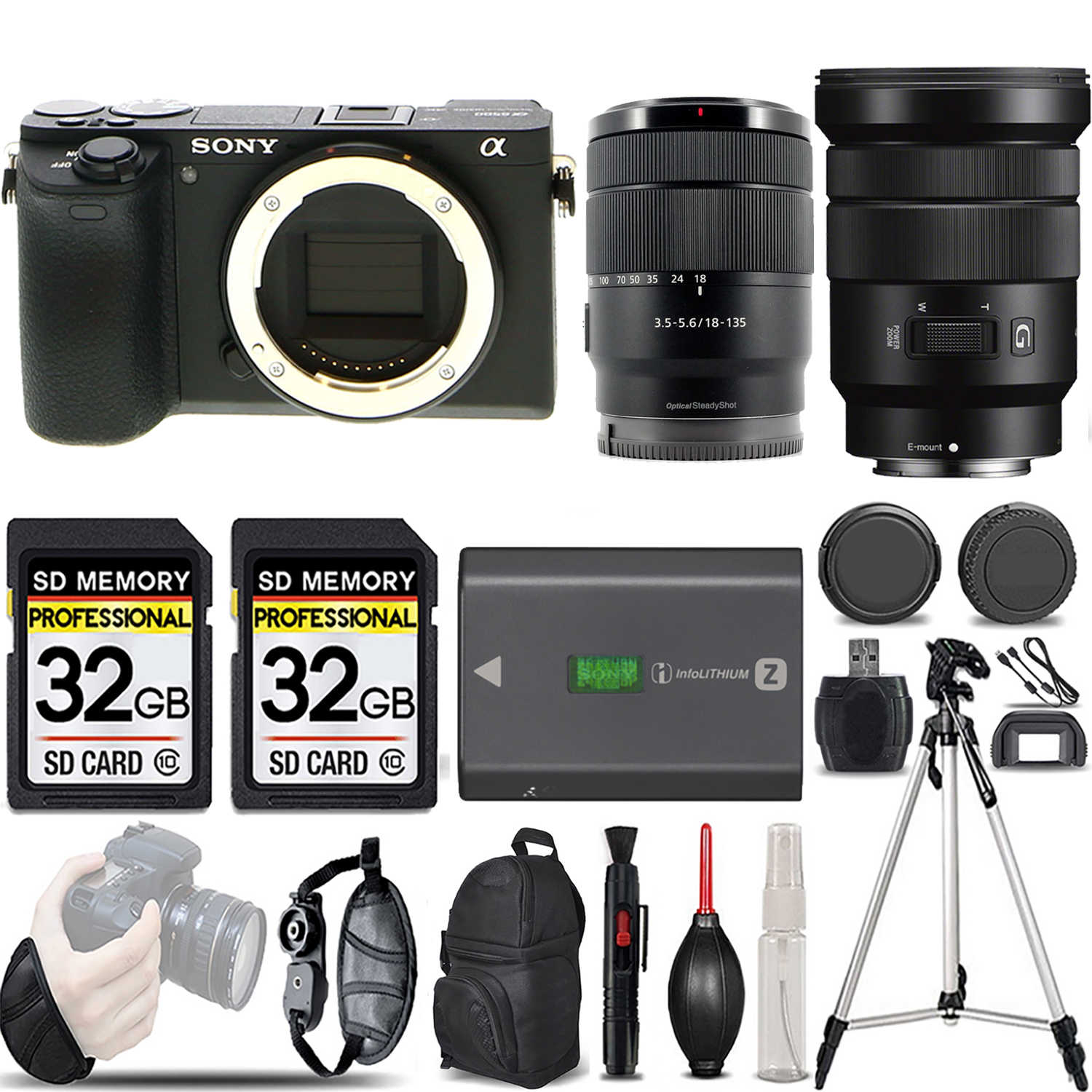 a6600 Camera + 18-135mm Lens + 18-105mm f/4 G OSS Lens - LOADED KIT (ILCE6600/B) *FREE SHIPPING*