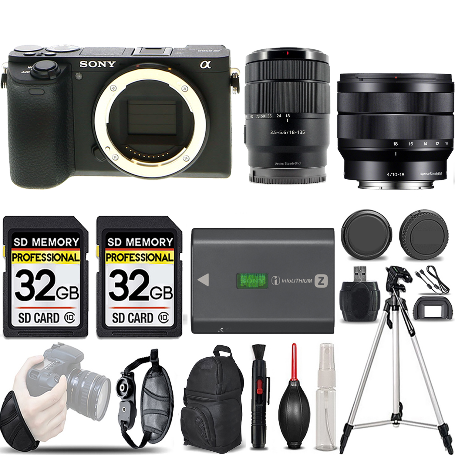a6600 Camera + 18-135mm Lens + 10-18mm f/4 OSS Lens - LOADED KIT (ILCE6600/B) *FREE SHIPPING*