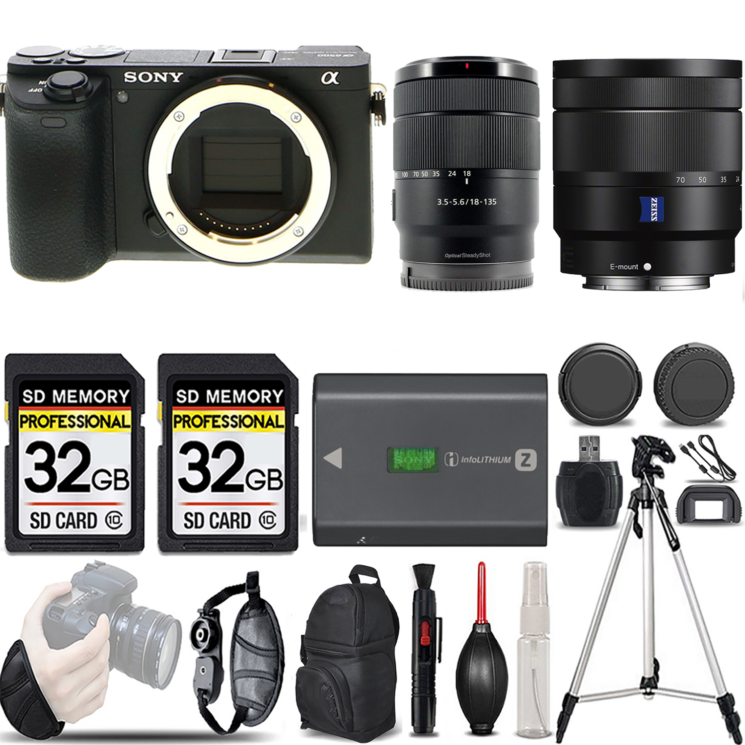 a6600 Camera + 18-135mm Lens + 16-70mm f/4 ZA OSS Lens - LOADED KIT (ILCE6600/B) *FREE SHIPPING*