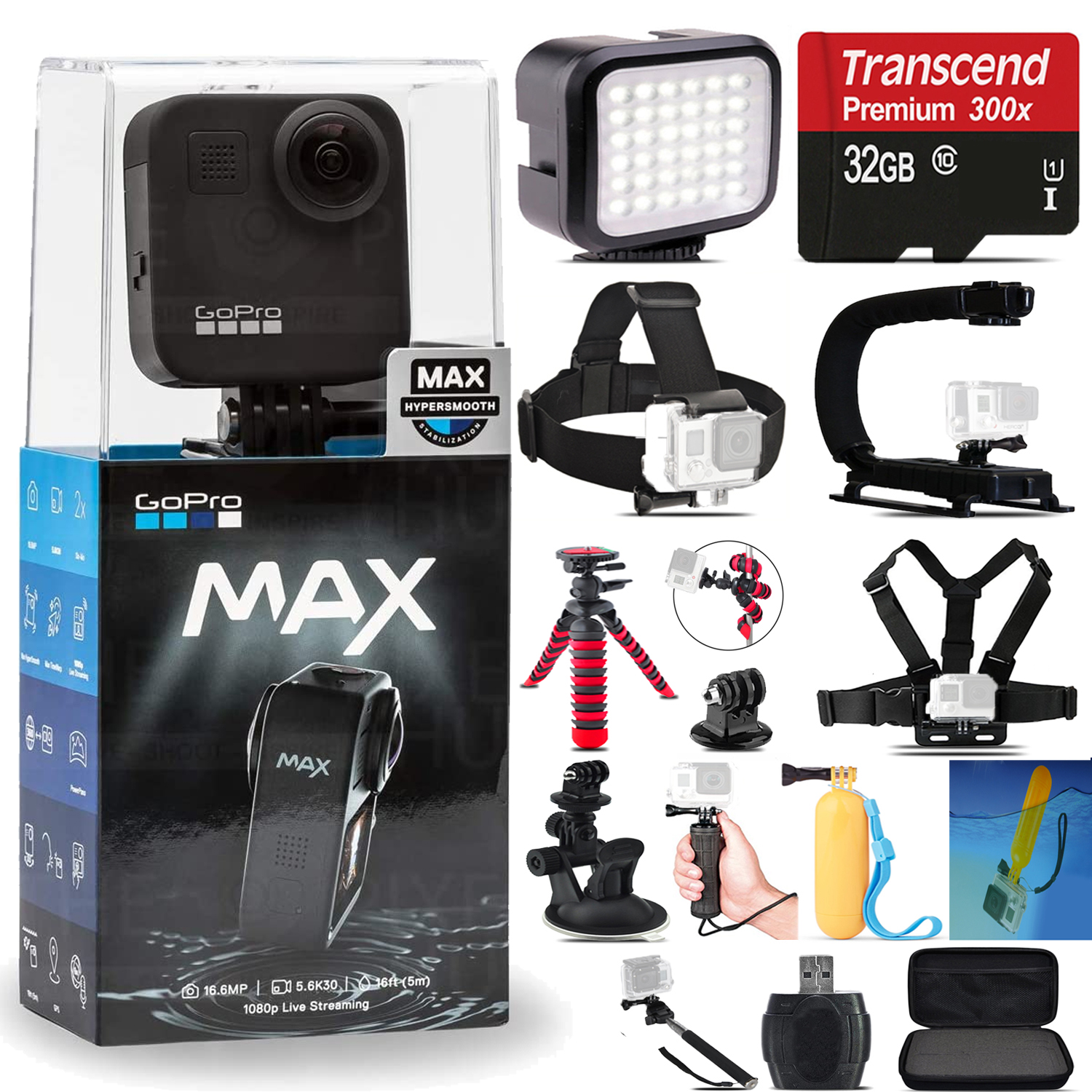 MAX 360 Action Camera + 32GB - Essential Kit *FREE SHIPPING*
