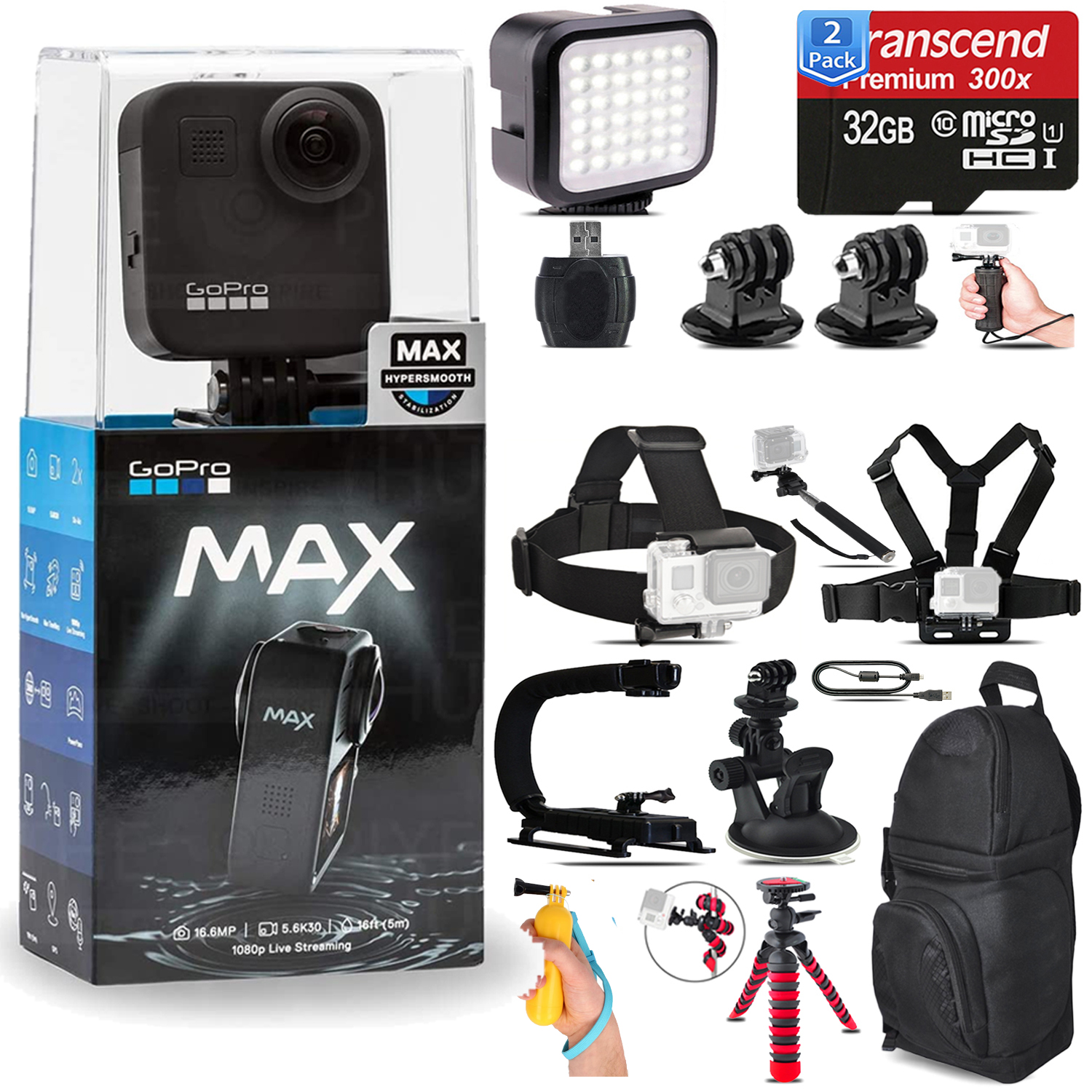 MAX 360 Action Camera + 64GB - Loaded Bundle *FREE SHIPPING*