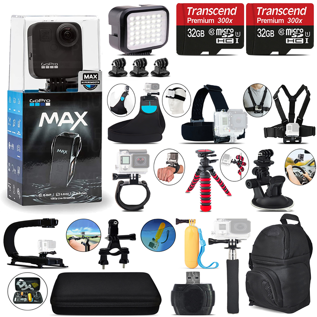 MAX 360 Action Camera + 64GB All You Need Kit *FREE SHIPPING*