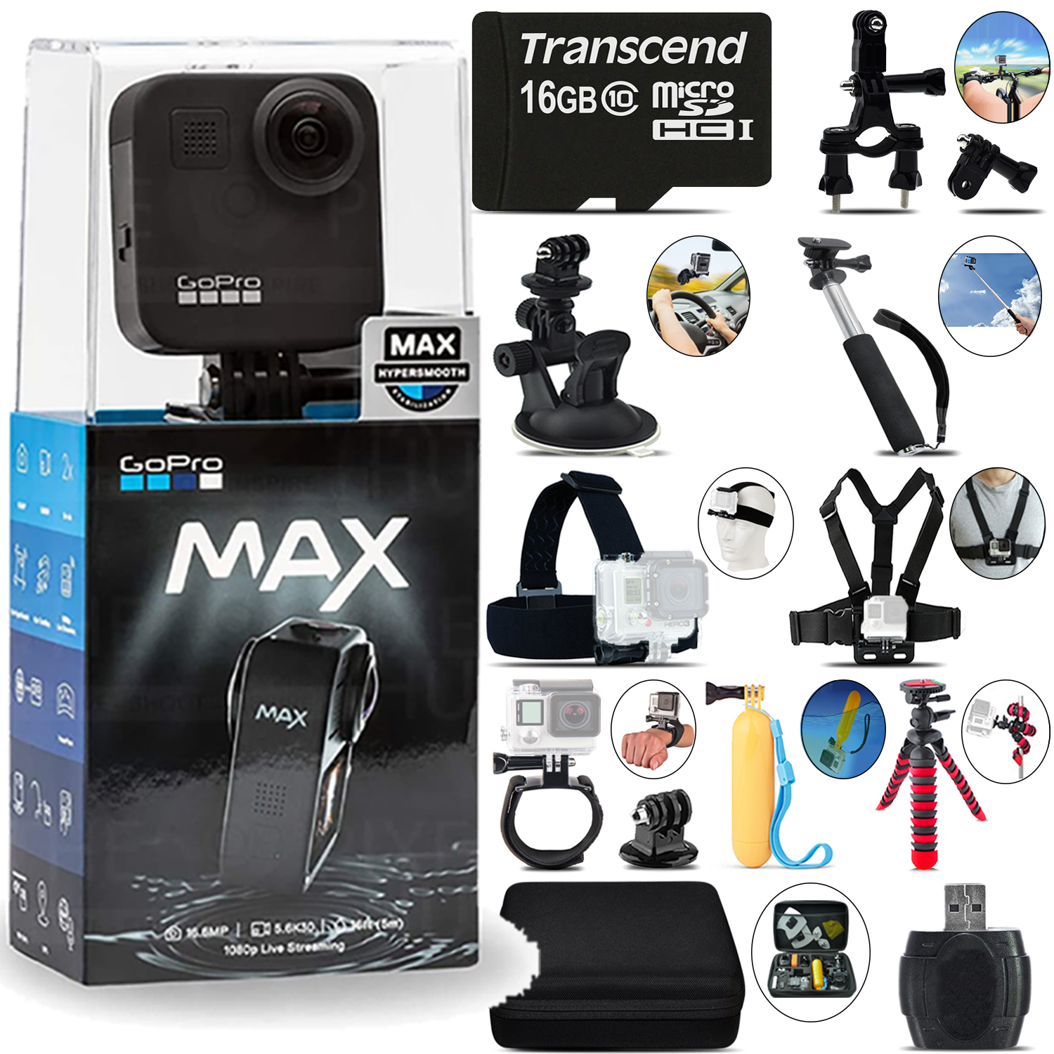 MAX 360 Action Camera - Mega Kit *FREE SHIPPING*