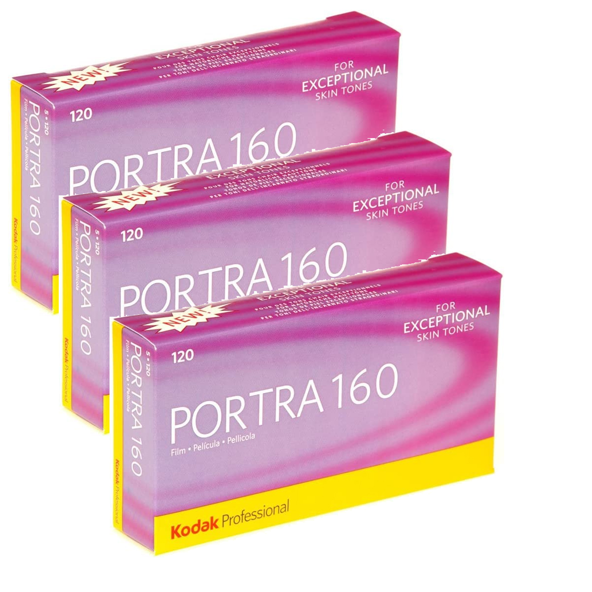 3 of Kodak Professional Portra 160 Color Negative Film (120 Roll Film, 5-Pack) *FREE SHIPPING*