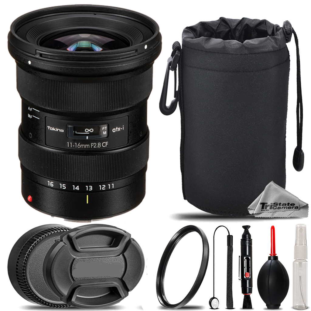 atx-i 11-16mm CF Lens (Canon) + UV Filter +  Hood + Lens Pouch - Basic Kit *FREE SHIPPING*