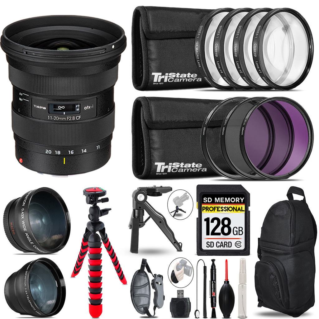 atx-i 11-20mm CF Lens - 3 Lens Kit + Tripod + Backpack - 128GB Kit *FREE SHIPPING*