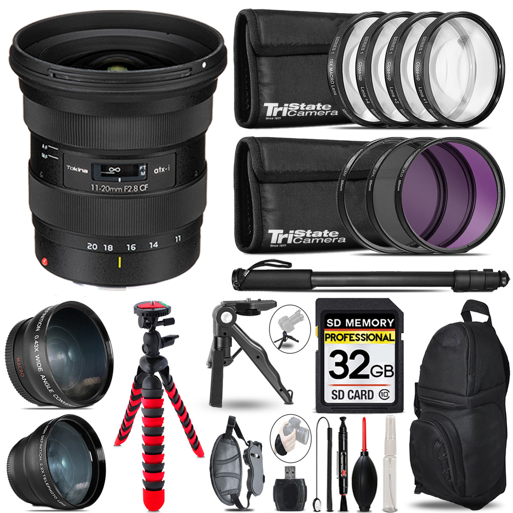atx-i 11-20mm CF Lens - 3 Lens Kit + Tripod + Backpack - 32GB Kit *FREE SHIPPING*