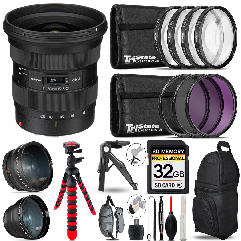 atx-i 11-20mm CF Lens Canon- 3 Lens Kit + Tripod + Backpack - 32GB Kit *FREE SHIPPING*
