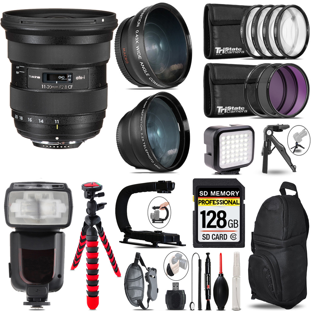 atx-i 11-20mm CF Lens + Pro Flash + LED Light + Tripod - 128GB Kit *FREE SHIPPING*