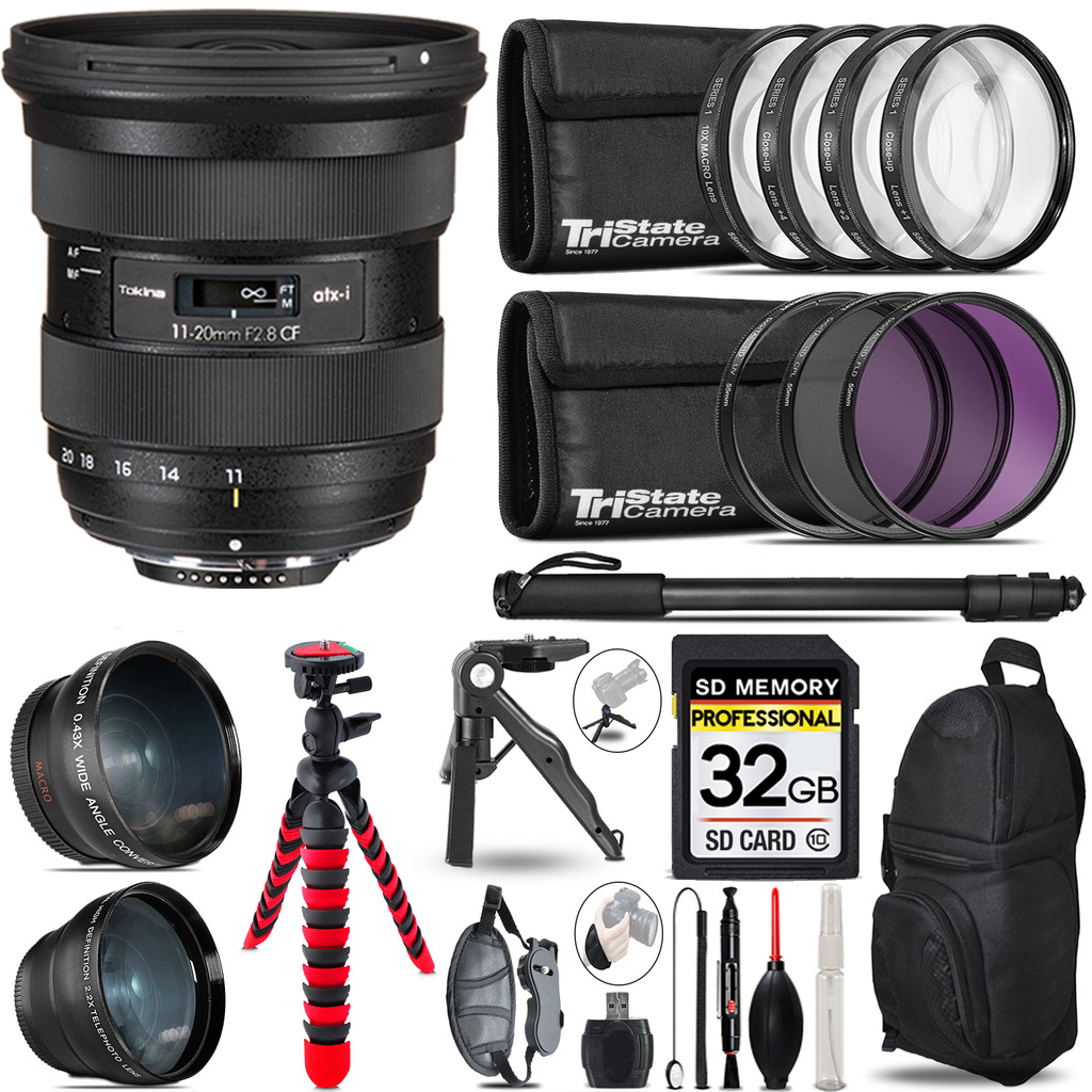 atx-i 11-20mm CF Lens - 3 Lens Kit + Tripod + Backpack - 32GB Kit *FREE SHIPPING*
