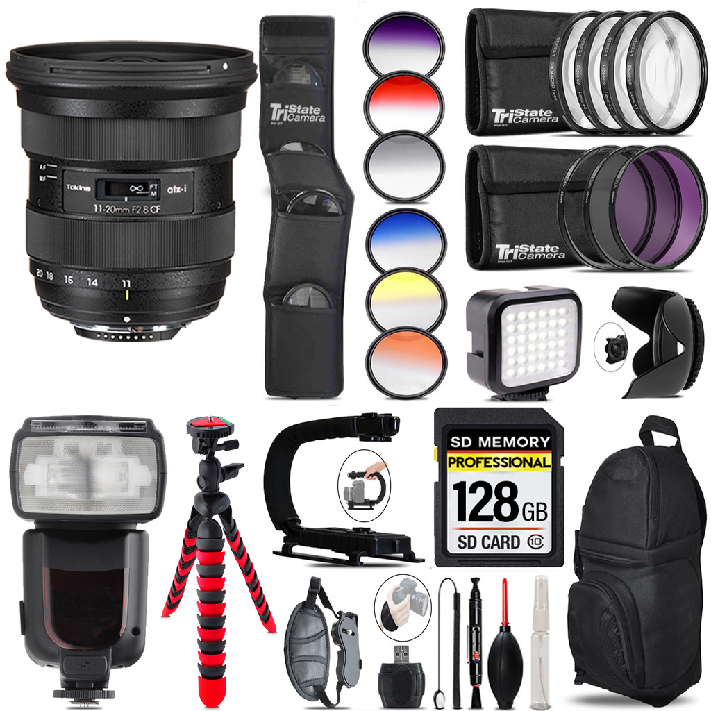 atx-i 11-20mm CF Lens + Pro Flash  LED Light - 128GB Kit Bundle *FREE SHIPPING*