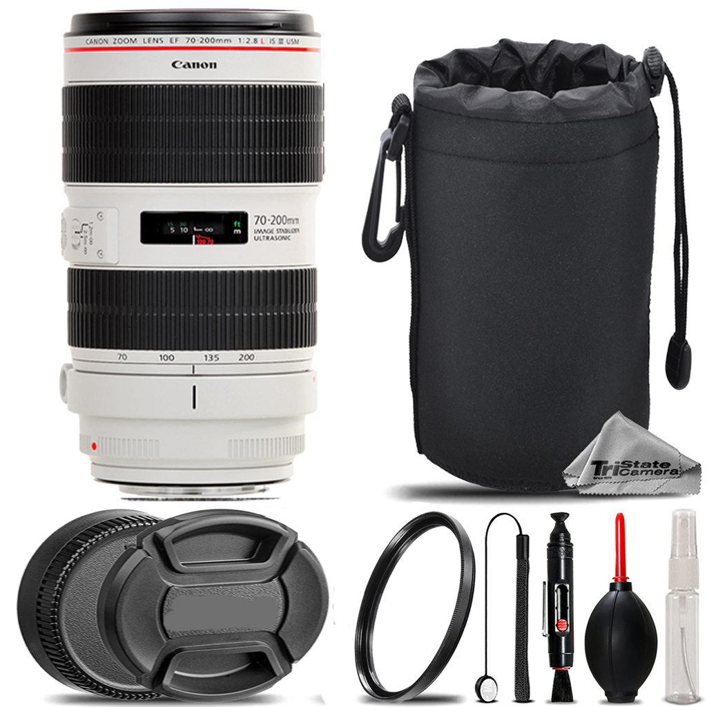 EF 70-200mm IS III USM Lens + UV Filter+ + Hood + Lens Pouch- Basic Kit *FREE SHIPPING*
