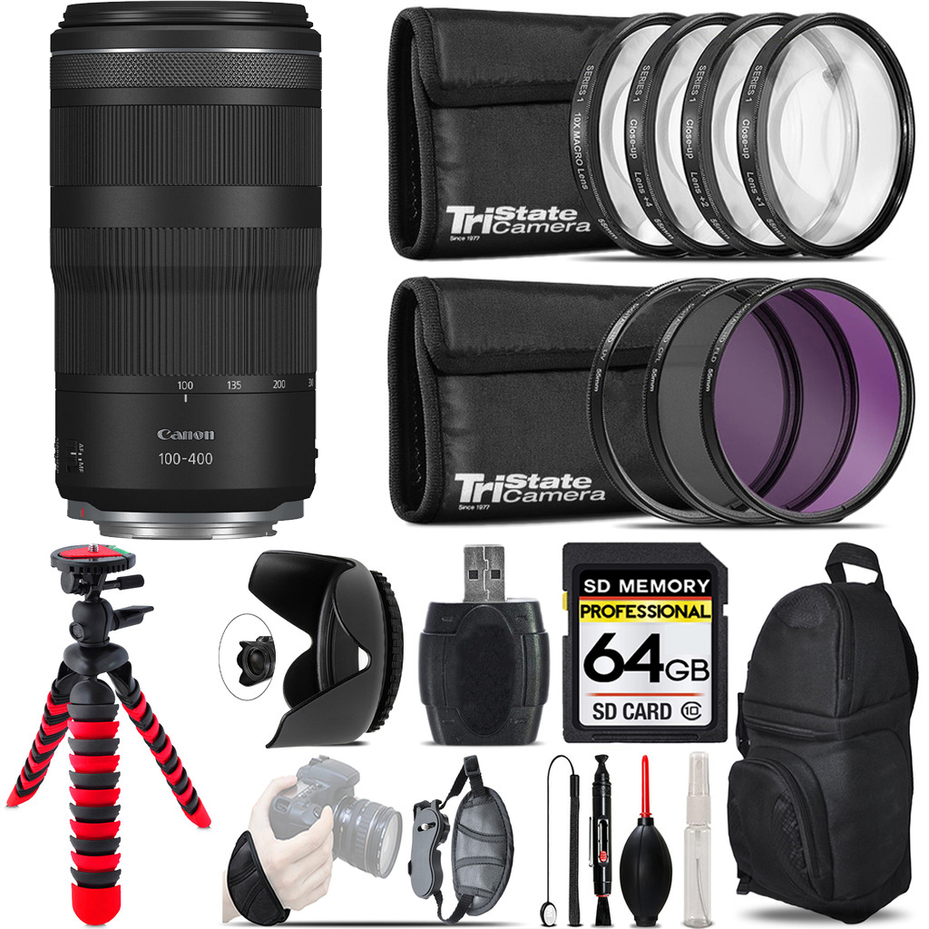RF 100- 400mm IS USM Lens + Macro Filter Kit & More - 64GB Accessory Kit *FREE SHIPPING*