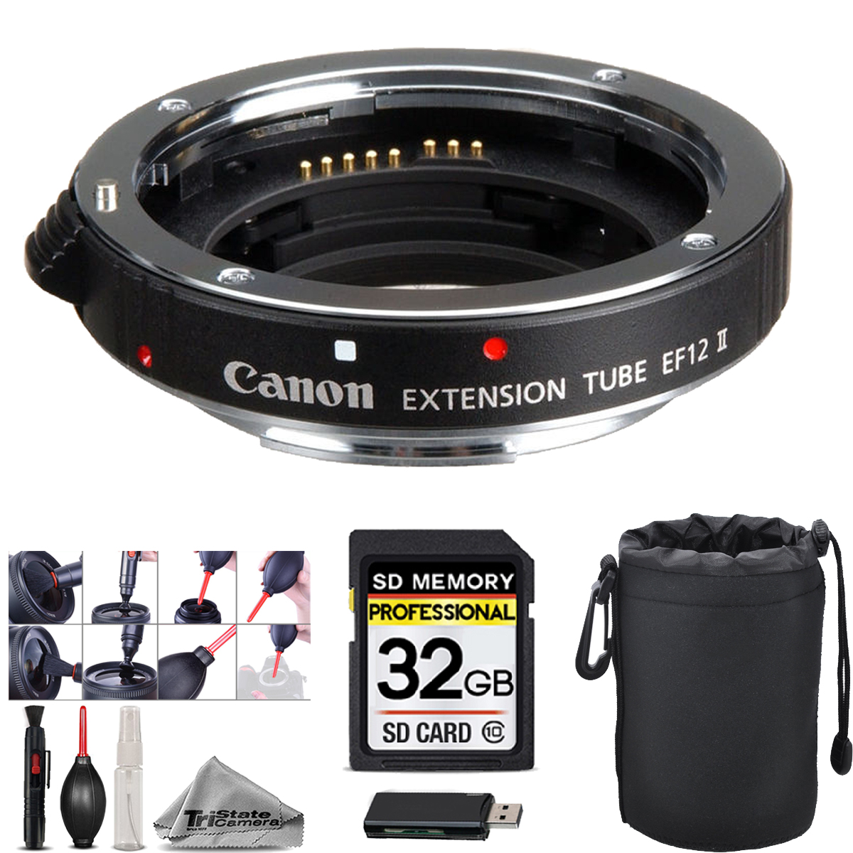 Extension Tube EF 12 II + Lens Pouch + Cleaning Kit + Card Reader + 32GB *FREE SHIPPING*