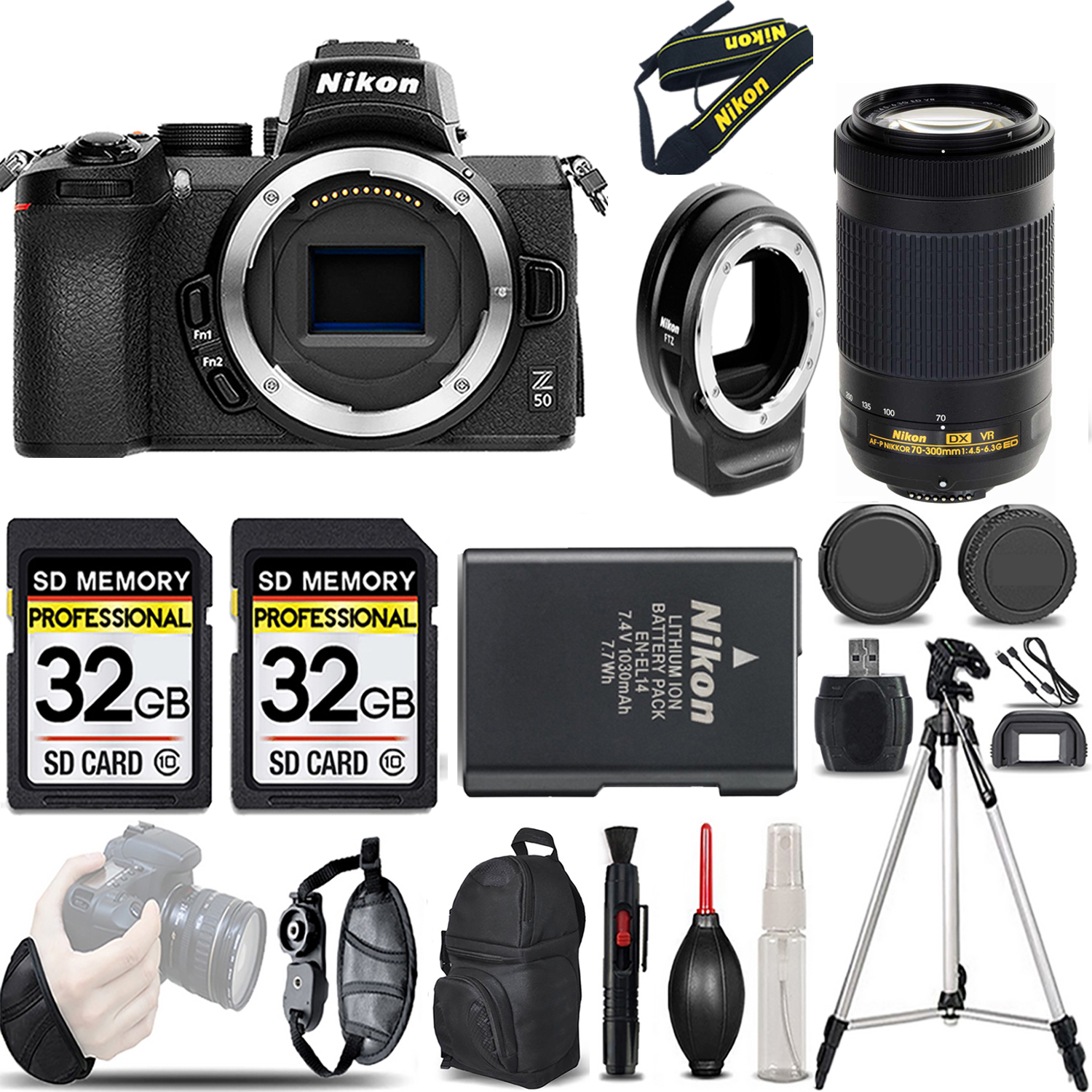 Z50 Mirrorless Camera +70-300mm VR Lens + FTZ Adapter -LOADED KIT *FREE SHIPPING*