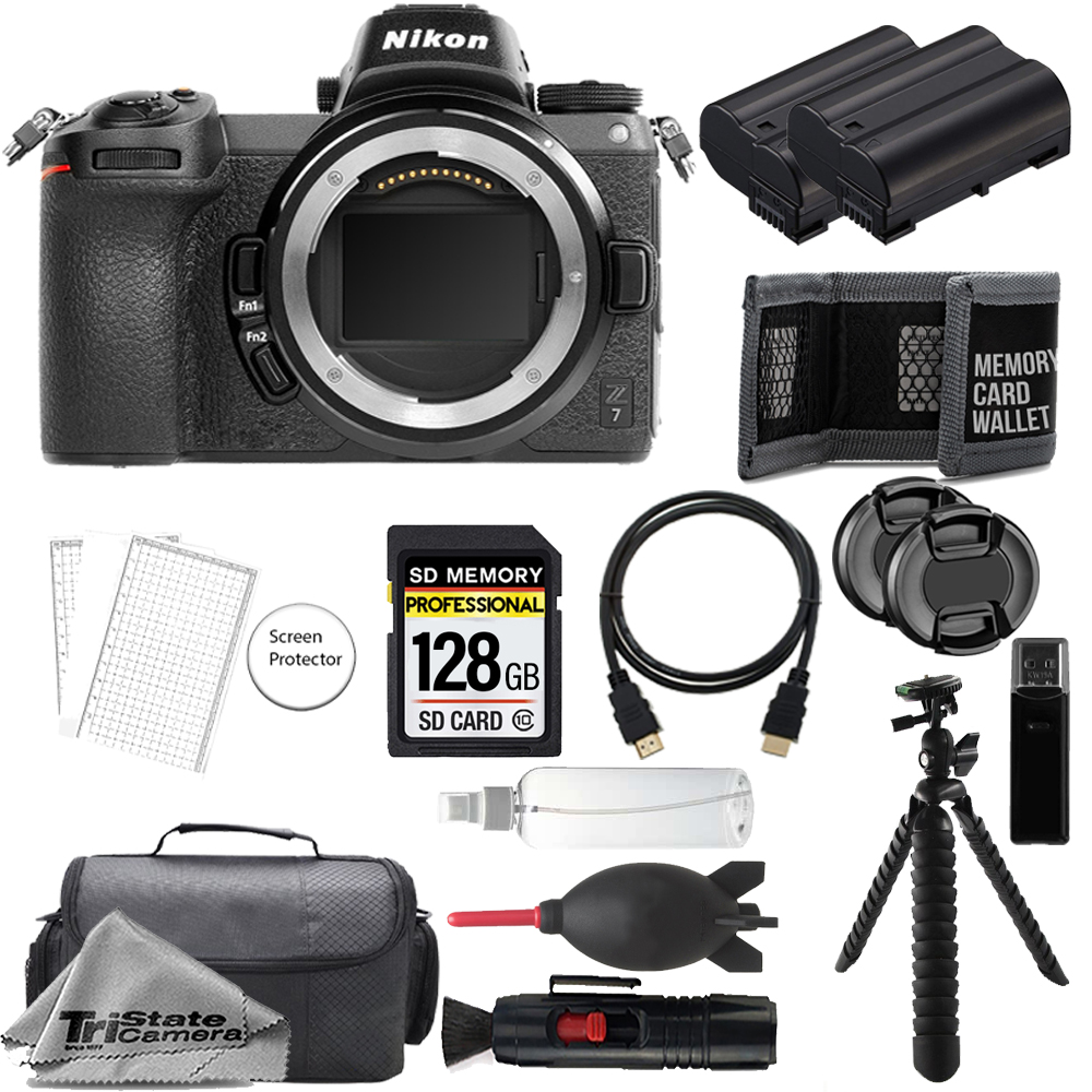Z7 Mirrorless Camera + 128GB + Extra Battery + Tripod - Accessory Kit