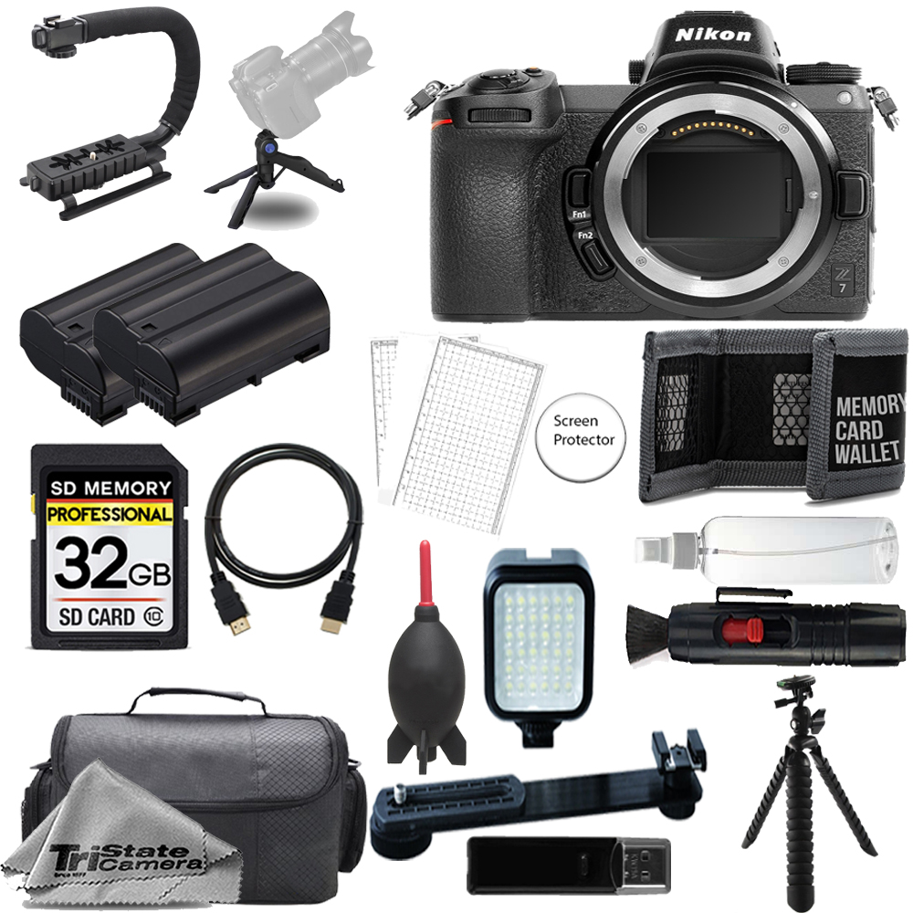 Z7 Mirrorless Camera + 32GB + Extra Battery + LED Flash - ULTIMATE Kit