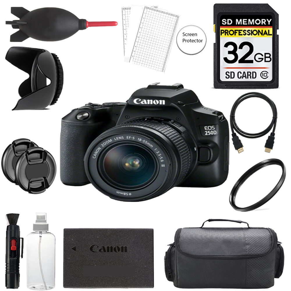 EOS 250D/SL3 Camera + 18-55mm III Lens + 32GB + Bag + UV Filter- Basic Kit *FREE SHIPPING*