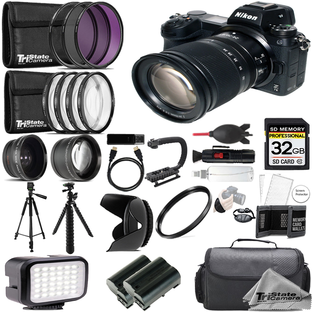 Z7 II Camera + 24-70mm Lens + 32GB + Extra Battery + 9 PC Filter - ULTIMATE Kit *FREE SHIPPING*