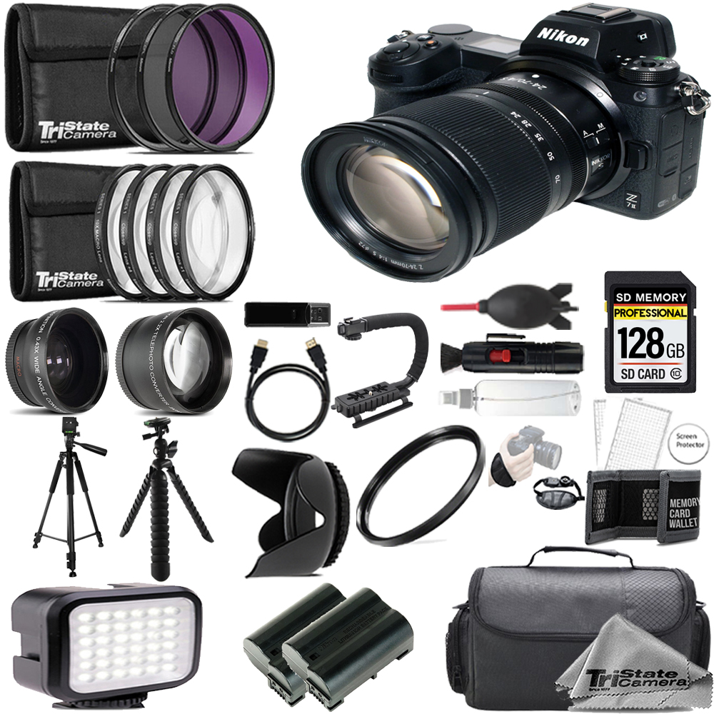 Z7 II Camera + 24-70mm Lens + 128GB + Extra Battery + 9 PC Filter - ULTIMATE Kit *FREE SHIPPING*