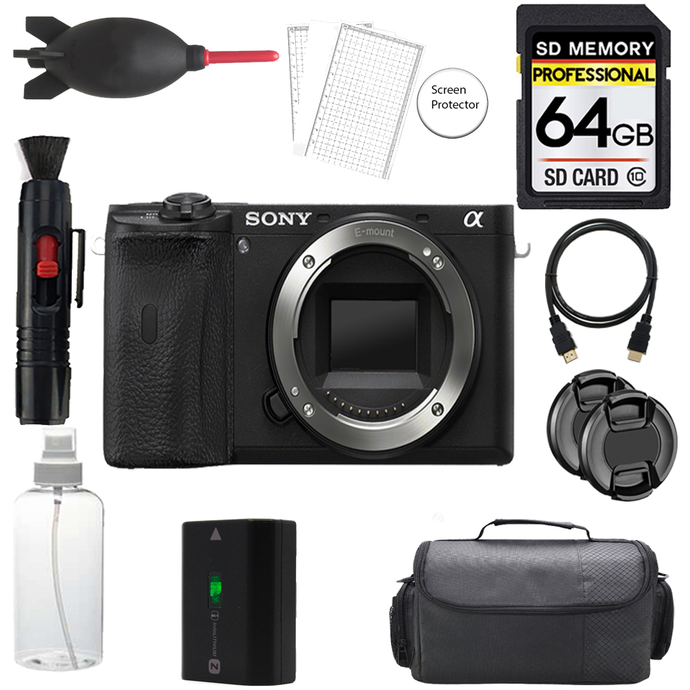 a6600 Mirrorless Camera + 64GB + Bag + Screen Protector - Basic Kit *FREE SHIPPING*