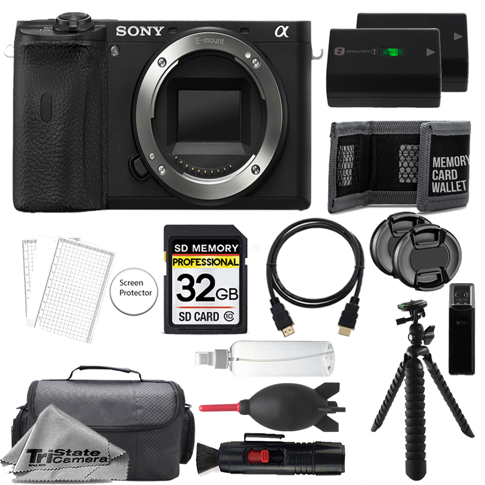 a6600 Mirrorless Camera + 32GB + Extra Battery + Tripod - Accessory Kit *FREE SHIPPING*