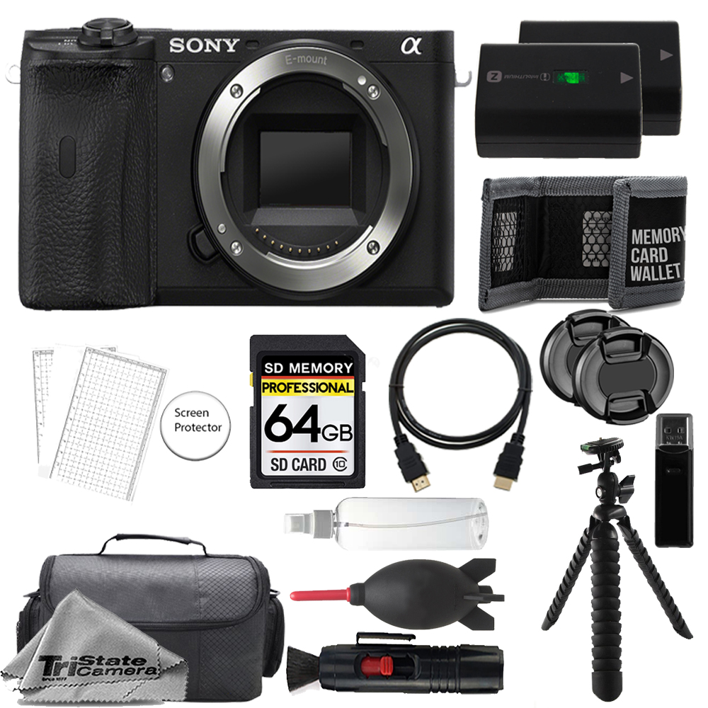 a6600 Mirrorless Camera + 64GB + Extra Battery + Tripod - Accessory Kit *FREE SHIPPING*