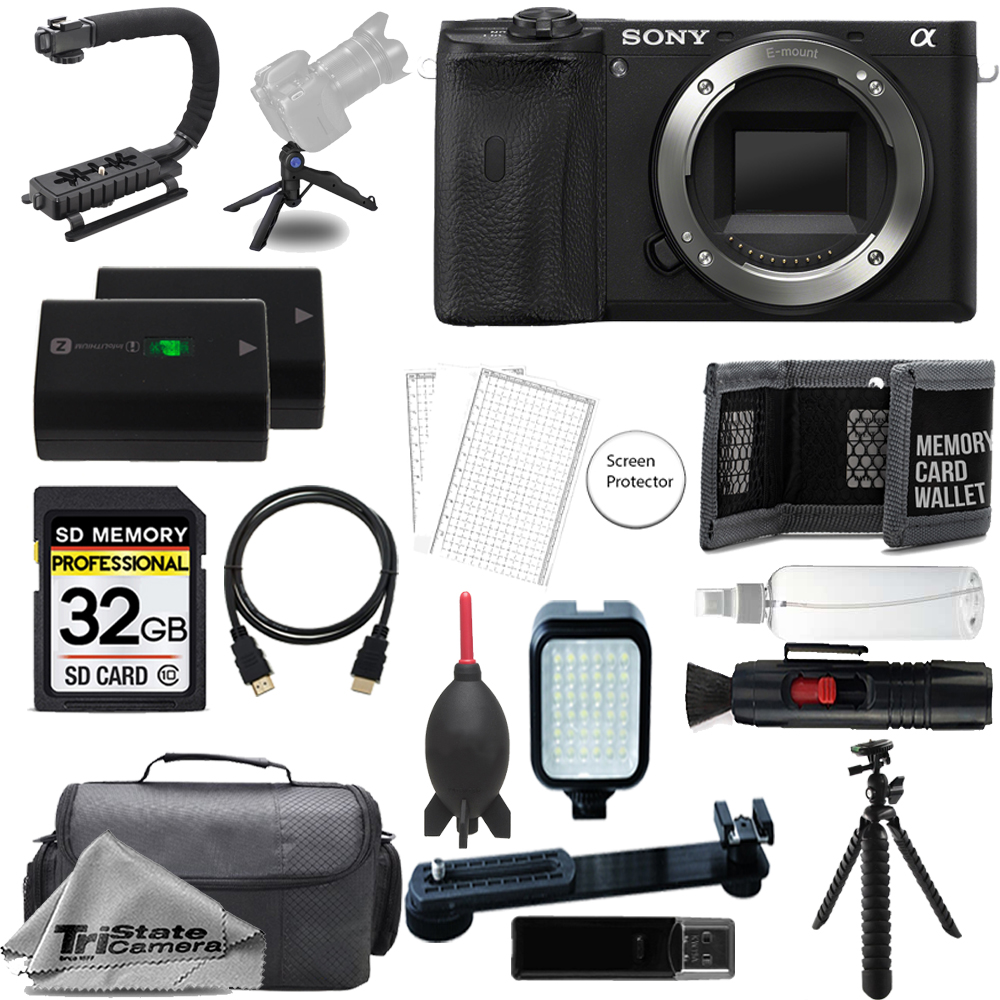 a6600 Mirrorless Camera + 32GB + Extra Battery + LED Flash - ULTIMATE Kit *FREE SHIPPING*
