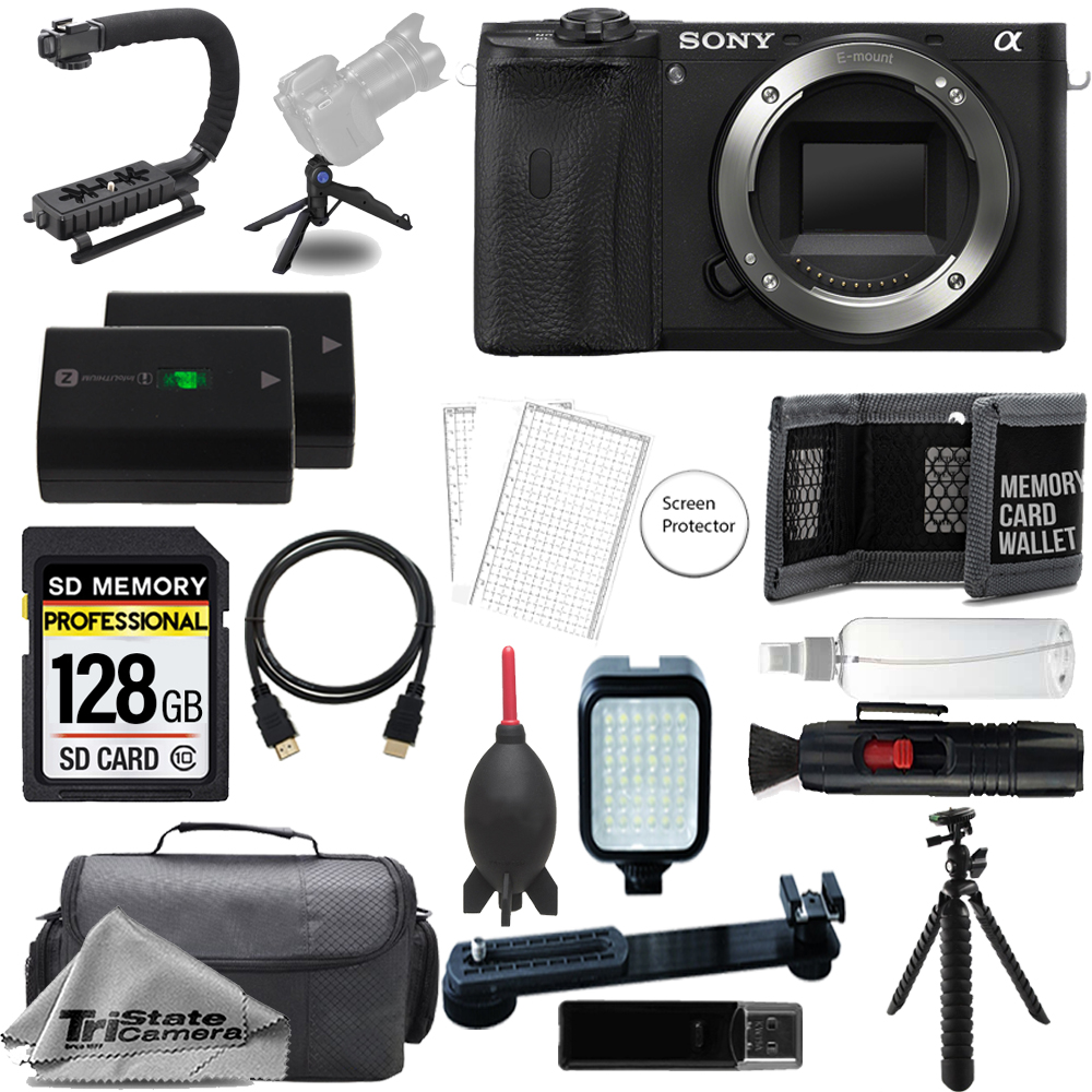 a6600 Mirrorless Camera + 128GB + Extra Battery + LED Flash - ULTIMATE Kit *FREE SHIPPING*