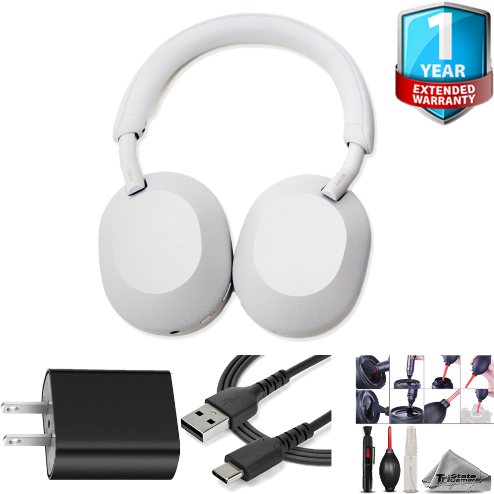 WH-1000XM5 Wireless Over-Ear Headphones Silver + 1 Year Extended Warranty & More! *FREE SHIPPING*