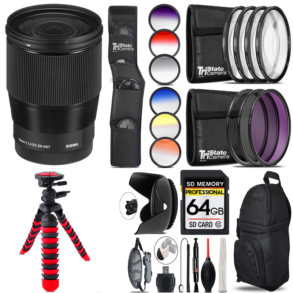 30mm f/1.4 DC DN Lens for Sony E + 13 Piece Filter Set & More- 64GB Kit *FREE SHIPPING*