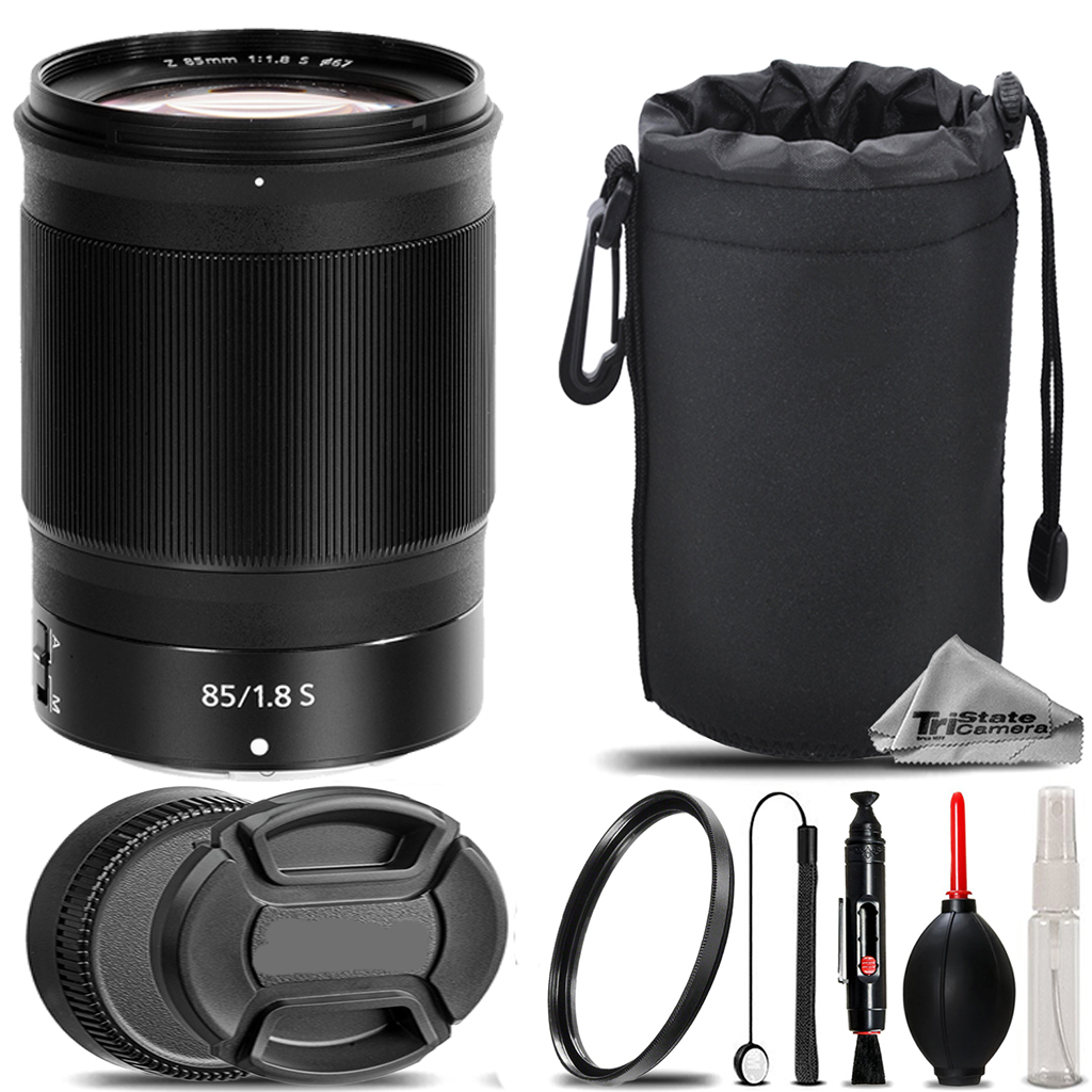 NIKKOR Z 85mm f/1.8 S Lens + UV Filter +  Hood + Lens Pouch - Basic Kit *FREE SHIPPING*